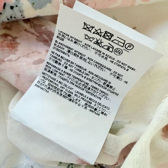 Saint Laurent Floral Rose Print Cotton Voile Button Down Shirt Size 38 FR 6 US - Picture 9 of 14